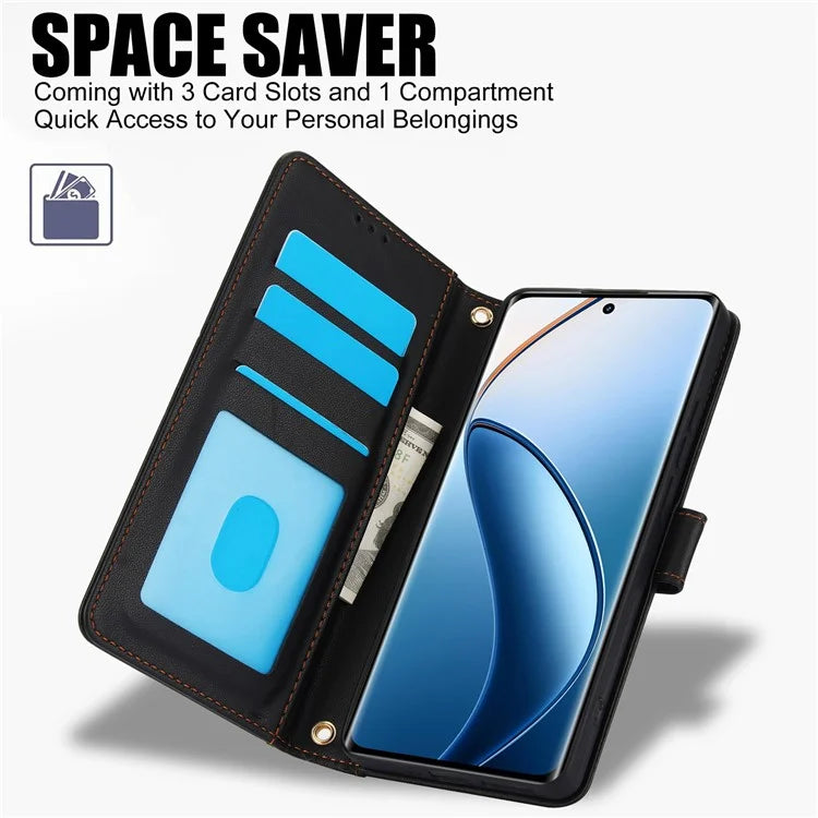 SY-003 For Realme 12 4G / 12+ 5G / Narzo 70 5G / Narzo 70 Pro 5G / P1 5G Case PU Leather Phone Wallet Cover with Hand Strap