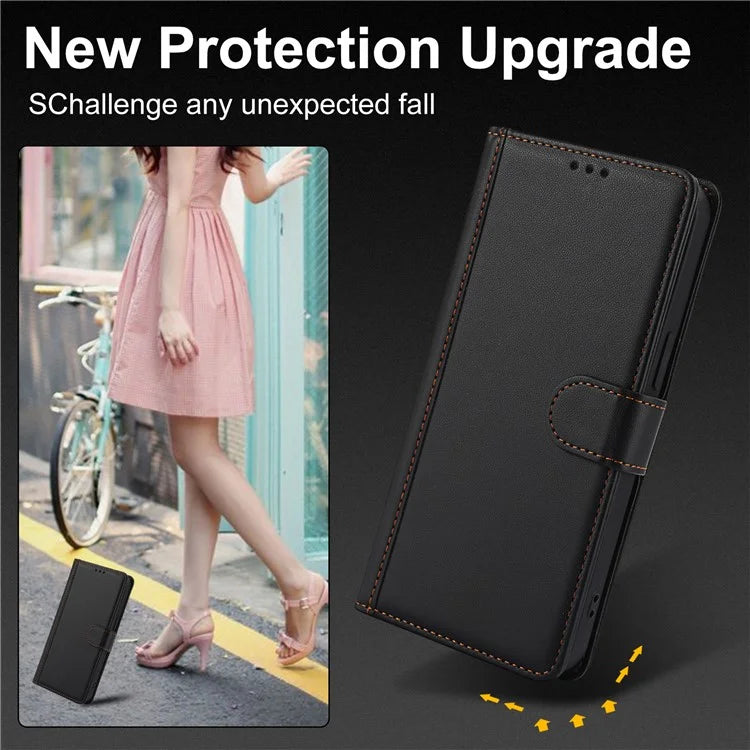 SY-003 For Realme 12 4G / 12+ 5G / Narzo 70 5G / Narzo 70 Pro 5G / P1 5G Case PU Leather Phone Wallet Cover with Hand Strap