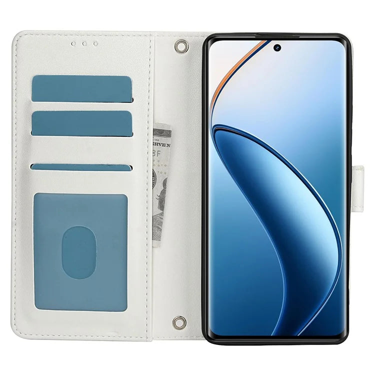 SY-003 For Realme 12 4G / 12+ 5G / Narzo 70 5G / Narzo 70 Pro 5G / P1 5G Case PU Leather Phone Wallet Cover with Hand Strap