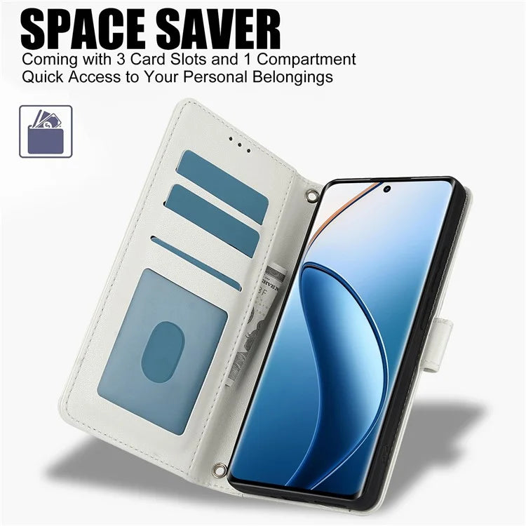 SY-003 For Realme 12 4G / 12+ 5G / Narzo 70 5G / Narzo 70 Pro 5G / P1 5G Case PU Leather Phone Wallet Cover with Hand Strap