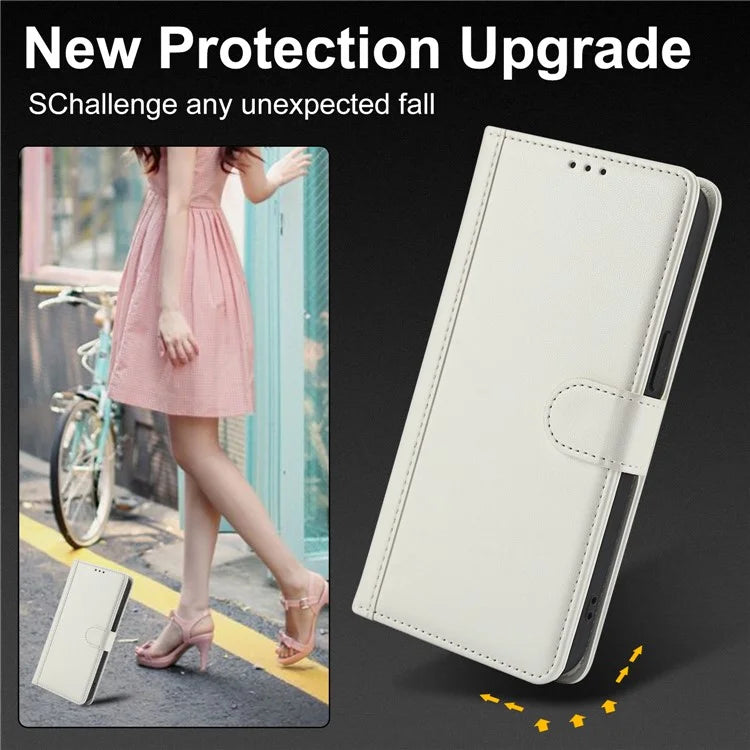 SY-003 For Realme 12 4G / 12+ 5G / Narzo 70 5G / Narzo 70 Pro 5G / P1 5G Case PU Leather Phone Wallet Cover with Hand Strap