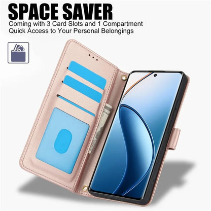 SY-003 For Realme 12 4G / 12+ 5G / Narzo 70 5G / Narzo 70 Pro 5G / P1 5G Case PU Leather Phone Wallet Cover with Hand Strap