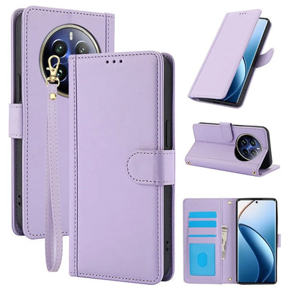 SY-003 For Realme 12 4G / 12+ 5G / Narzo 70 5G / Narzo 70 Pro 5G / P1 5G Case PU Leather Phone Wallet Cover with Hand Strap