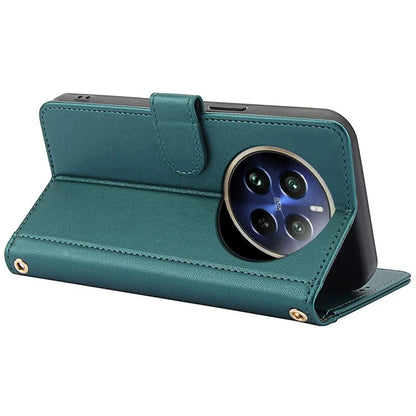 SY-003 For Realme 12 4G / 12+ 5G / Narzo 70 5G / Narzo 70 Pro 5G / P1 5G Case PU Leather Phone Wallet Cover with Hand Strap