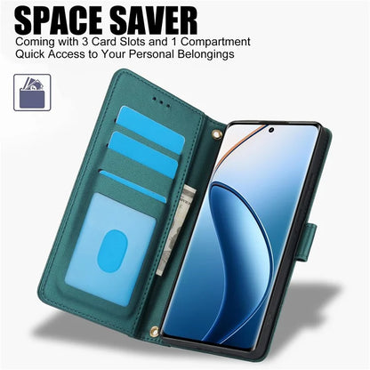 SY-003 For Realme 12 4G / 12+ 5G / Narzo 70 5G / Narzo 70 Pro 5G / P1 5G Case PU Leather Phone Wallet Cover with Hand Strap