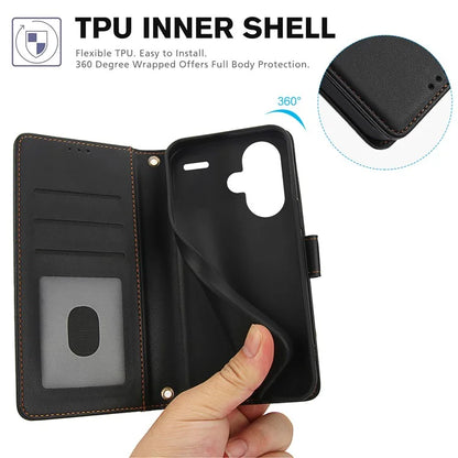 SY-003 For Xiaomi Redmi Note 13 Pro+ 5G Case PU Leather Stand View Phone Wallet Cover with Hand Strap