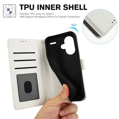SY-003 For Xiaomi Redmi Note 13 Pro+ 5G Case PU Leather Stand View Phone Wallet Cover with Hand Strap