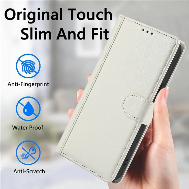SY-003 For Samsung Galaxy A15 4G / 5G Case PU Leather Stand View Phone Wallet Cover with Hand Strap