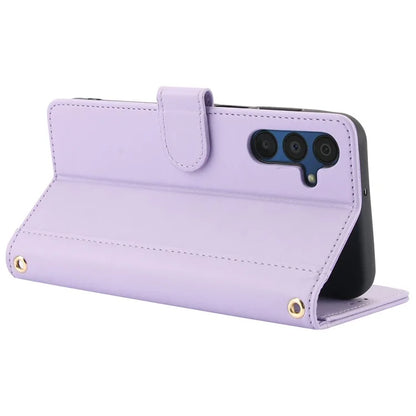 SY-003 For Samsung Galaxy A05s 4G Case PU Leather Stand View Phone Wallet Cover with Hand Strap