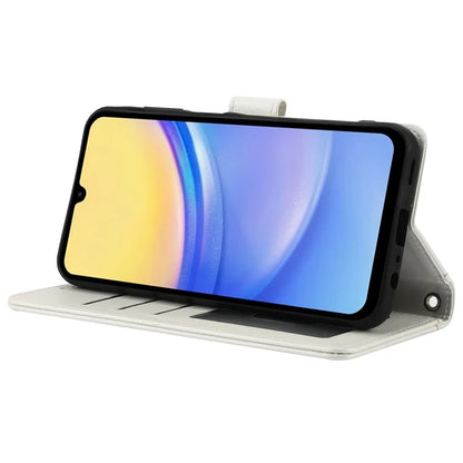 SY-003 For Samsung Galaxy A05s 4G Case PU Leather Stand View Phone Wallet Cover with Hand Strap