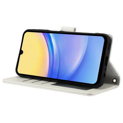 SY-003 For Samsung Galaxy A06 Case PU Leather Stand View Phone Wallet Cover with Hand Strap