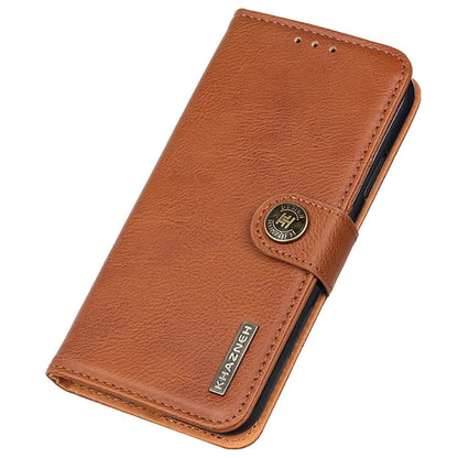 KHAZNEH For iPhone SE (2024) Wallet Case Cowhide Texture Leather Flip Phone Cover