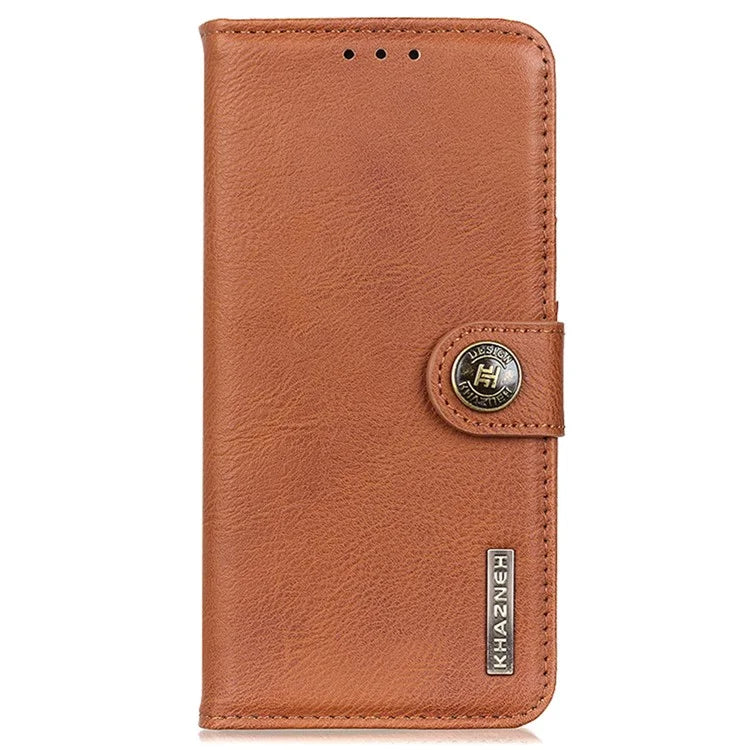 KHAZNEH For iPhone SE (2024) Wallet Case Cowhide Texture Leather Flip Phone Cover