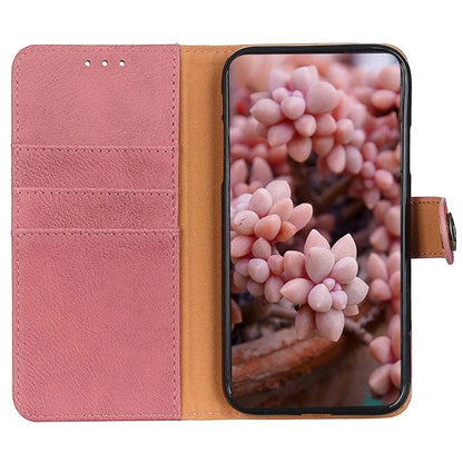 KHAZNEH For iPhone SE (2024) Wallet Case Cowhide Texture Leather Flip Phone Cover