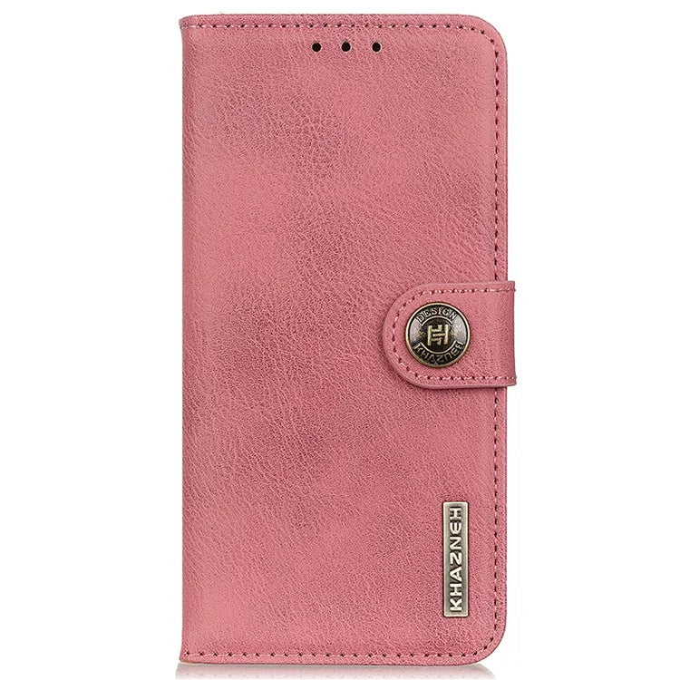 KHAZNEH For iPhone SE (2024) Wallet Case Cowhide Texture Leather Flip Phone Cover