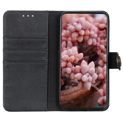 KHAZNEH For iPhone SE (2024) Wallet Case Cowhide Texture Leather Flip Phone Cover