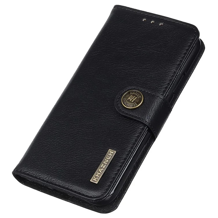 KHAZNEH For iPhone SE (2024) Wallet Case Cowhide Texture Leather Flip Phone Cover