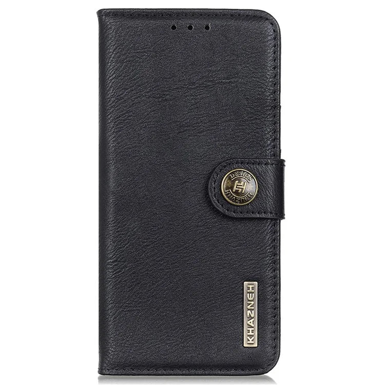 KHAZNEH For iPhone SE (2024) Wallet Case Cowhide Texture Leather Flip Phone Cover