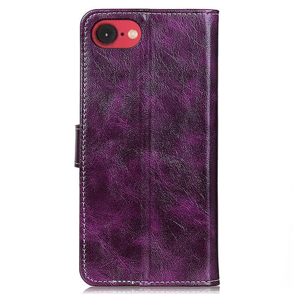 For iPhone SE (2024) Case Crazy Horse Texture Leather Phone Wallet Cover