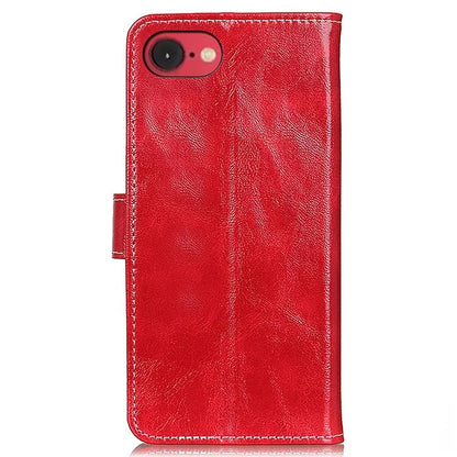 For iPhone SE (2024) Case Crazy Horse Texture Leather Phone Wallet Cover