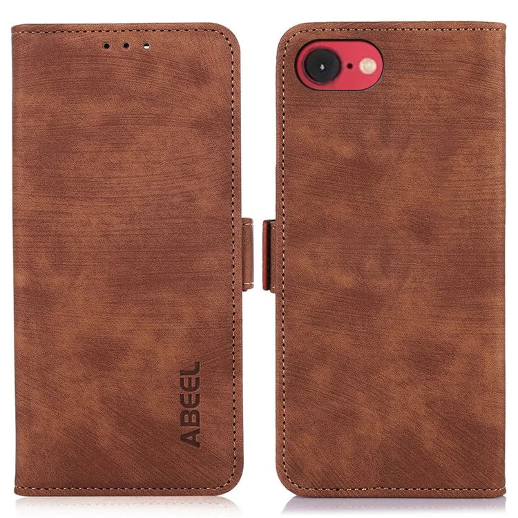 ABEEL For iPhone SE (2024) Case Retro Leather Phone Cover Wallet Stand View