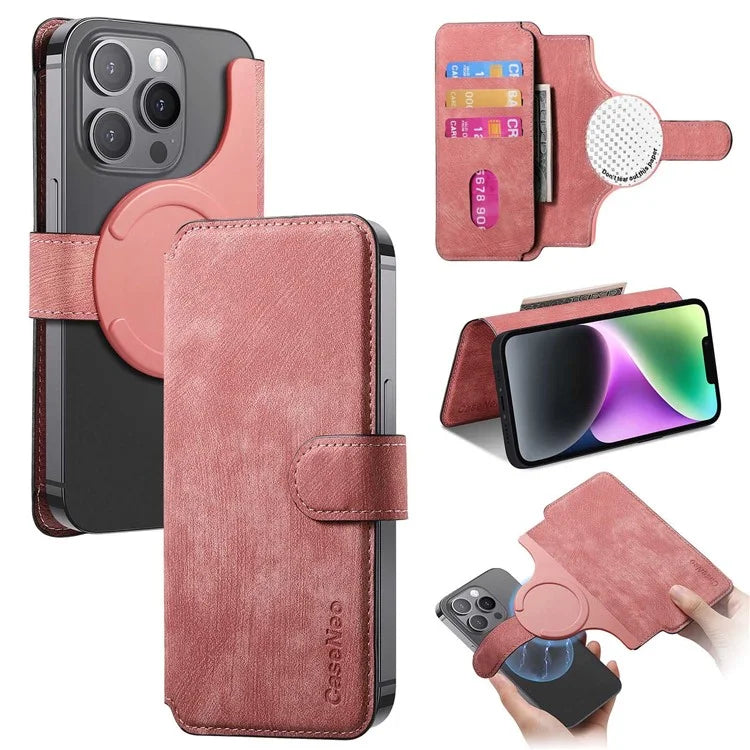 CASENEO MW-03S Magnetic Detachable Phone Cover for 6.7 inch Phone Retro Leather Wallet Stand