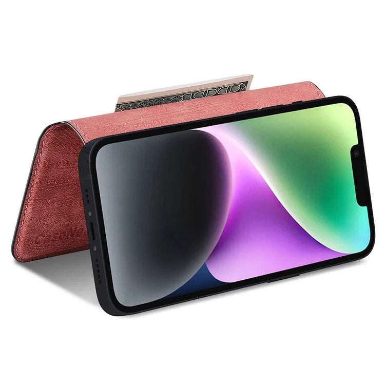 CASENEO MW-03S Magnetic Detachable Phone Cover for 6.7 inch Phone Retro Leather Wallet Stand