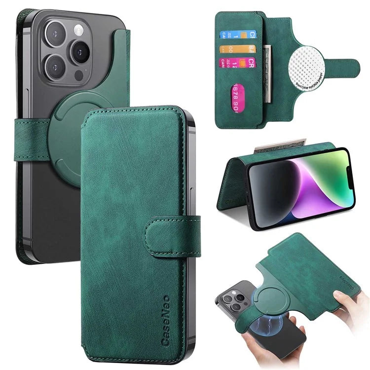 CASENEO MW-03S Magnetic Detachable Phone Cover for 6.7 inch Phone Retro Leather Wallet Stand