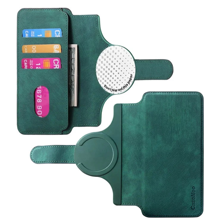 CASENEO MW-03S Magnetic Detachable Phone Cover for 6.7 inch Phone Retro Leather Wallet Stand