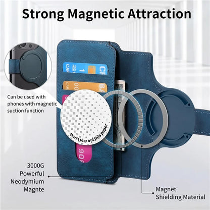 CASENEO MW-03S Magnetic Detachable Phone Cover for 6.9 inch Phone Retro Leather Wallet Stand