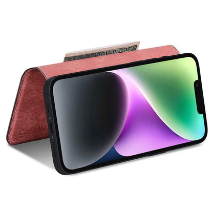CASENEO MW-03S Magnetic Detachable Phone Cover for 6.9 inch Phone Retro Leather Wallet Stand
