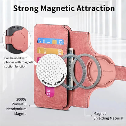 CASENEO MW-03S Magnetic Detachable Phone Cover for 6.9 inch Phone Retro Leather Wallet Stand