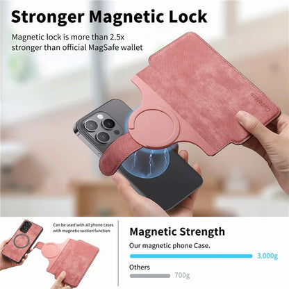 CASENEO MW-03S Magnetic Detachable Phone Cover for 6.9 inch Phone Retro Leather Wallet Stand