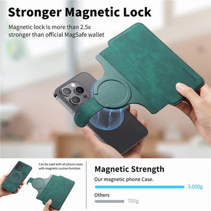 CASENEO MW-03S Magnetic Detachable Phone Cover for 6.9 inch Phone Retro Leather Wallet Stand