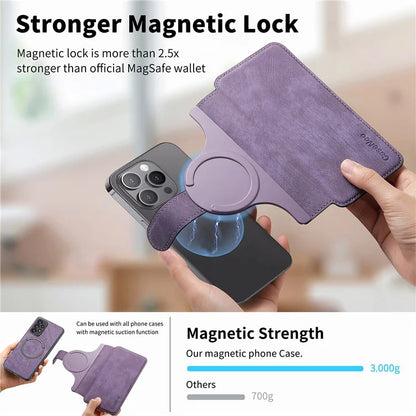 CASENEO MW-03S Magnetic Detachable Phone Cover for 6.9 inch Phone Retro Leather Wallet Stand