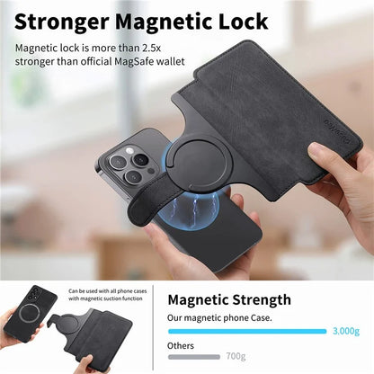 CASENEO MW-03S Magnetic Detachable Phone Cover for 6.9 inch Phone Retro Leather Wallet Stand