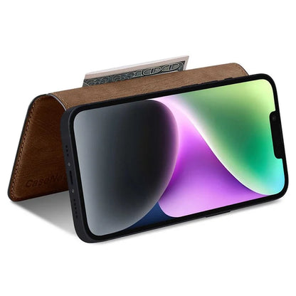 CASENEO MW-03S Magnetic Detachable Phone Cover for 6.9 inch Phone Retro Leather Wallet Stand
