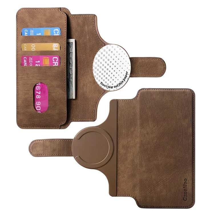 CASENEO MW-03S Magnetic Detachable Phone Cover for 6.9 inch Phone Retro Leather Wallet Stand