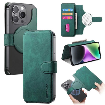 CASENEO MW-03S Magnetic Detachable Phone Cover for 6.4 inch Phone Retro Leather Wallet Stand