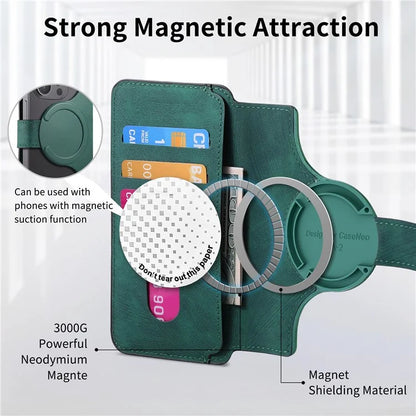 CASENEO MW-03S Magnetic Detachable Phone Cover for 6.4 inch Phone Retro Leather Wallet Stand