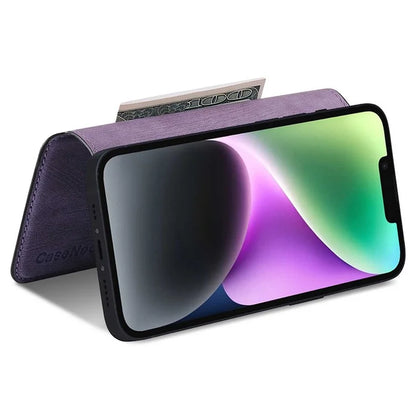 CASENEO MW-03S Magnetic Detachable Phone Cover for 6.4 inch Phone Retro Leather Wallet Stand