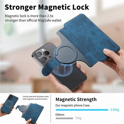 CASENEO MW-03S Magnetic Detachable Phone Cover for 6.4 inch Phone Retro Leather Wallet Stand