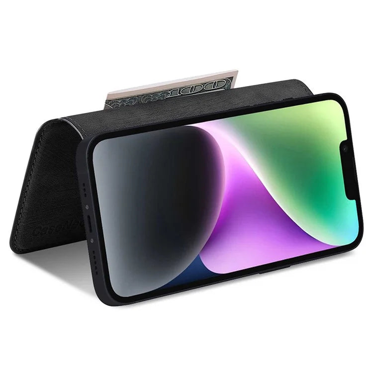 CASENEO MW-03S Magnetic Detachable Phone Cover for 6.4 inch Phone Retro Leather Wallet Stand
