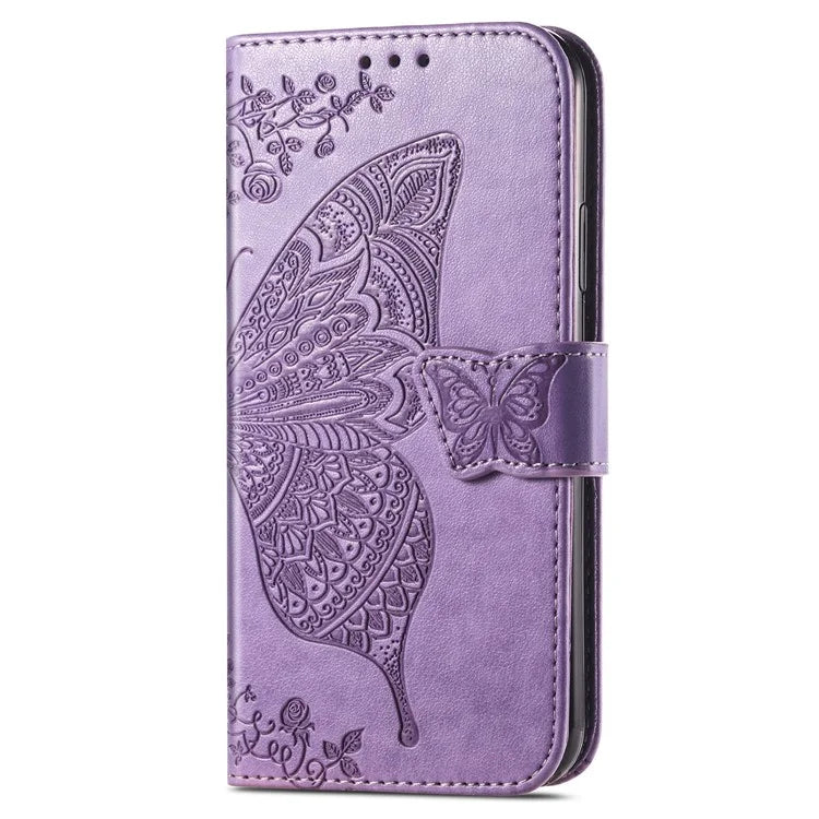 For Motorola Moto G Play (2024) 4G Case PU Leather Wallet Phone Cover Butterfly Pattern