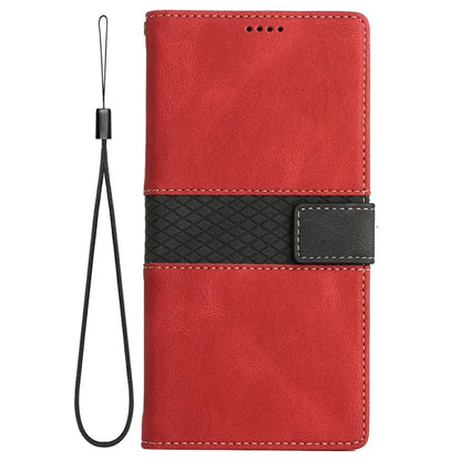 For Samsung Galaxy A06 Leather Case Grid Splicing Stand Wallet Phone Cover