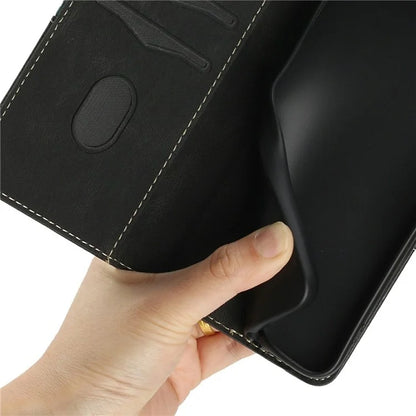 For Samsung Galaxy A06 Leather Case Grid Splicing Stand Wallet Phone Cover