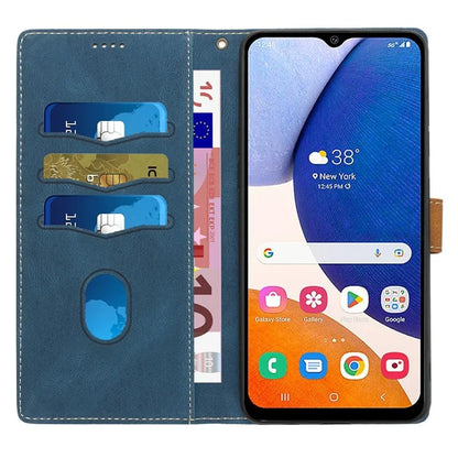 For Samsung Galaxy A16 5G Leather Case Grid Splicing Stand Wallet Phone Cover