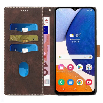 For Samsung Galaxy A16 5G Leather Case Grid Splicing Stand Wallet Phone Cover