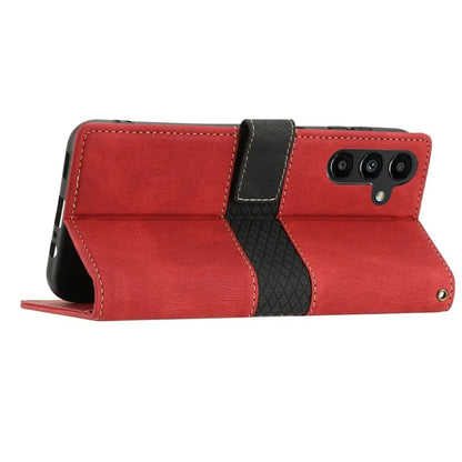 For Samsung Galaxy A16 5G Leather Case Grid Splicing Stand Wallet Phone Cover