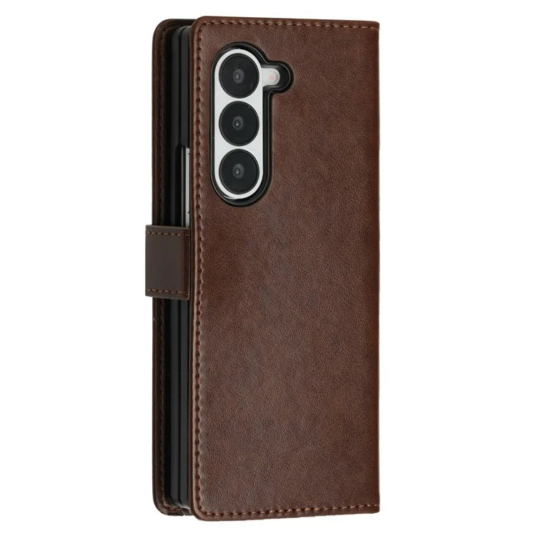 For Samsung Galaxy Z Fold6 5G Case PU Leather Phone Wallet Cover